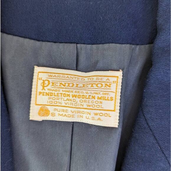 Vintage Navy Pendleton Wool Blazer - Picture 6 of 9